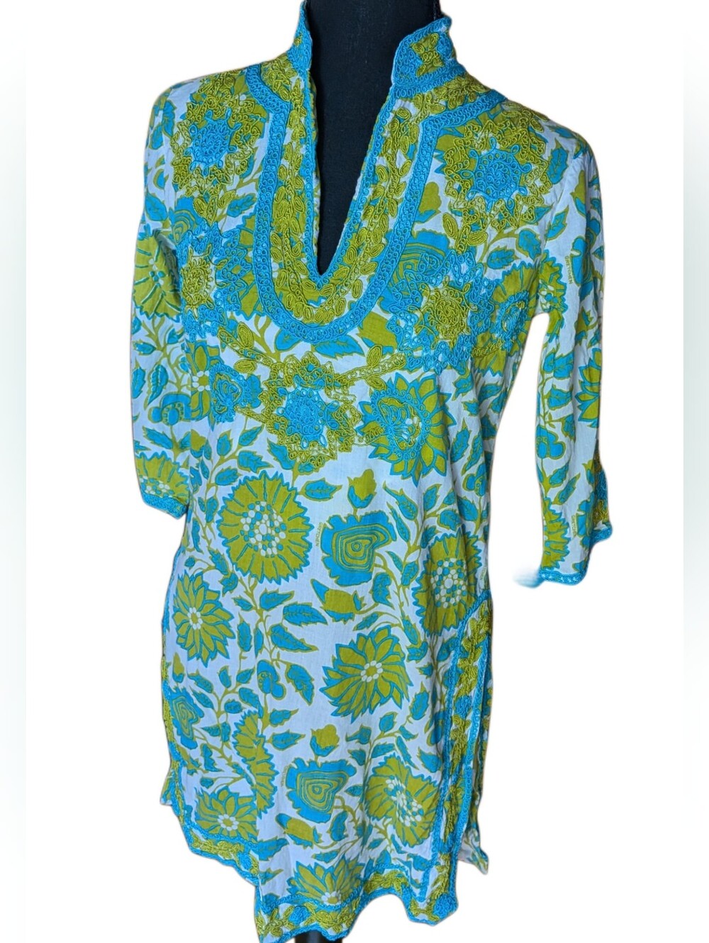 Gretchen Scott 100% Cotton Embroidered Tunic/Coverup